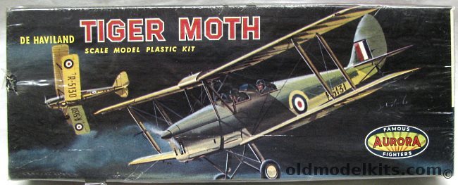 Aurora 1/48 De Havilland Tiger Moth, 110-79 plastic model kit